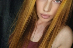 No Makeup Ginger Long Hair Sandra Sayer
